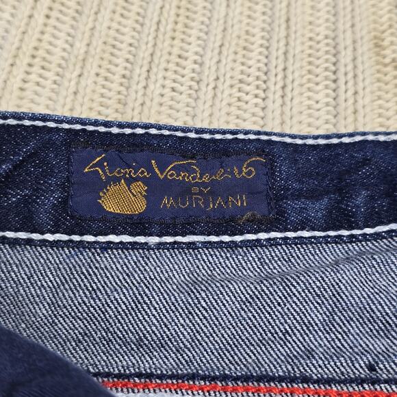 Vintage 70s Gloria Vanderbilt by Murjani Iconic Red White Stitch Dark Wash Jeans - Picture 16 of 16